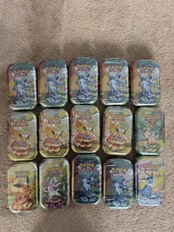 15 x Pokemon TCG Prismatic Evolutions Mini Tins - Sealed, Fast Shipping - Image 1