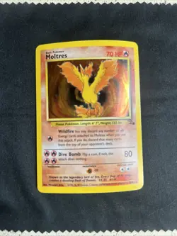 Pokemon TCG - Moltres - 12/62 - Holo Unlimited - Fossil Unlimited [Near Mint] - Image 1