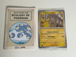 Pokemon X Natural History Museum Promo Card Pikachu At The Museum + Ecology Book - Image 1