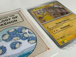 Pokemon X Natural History Museum Promo Card Pikachu At The Museum + Ecology Book - Image 2
