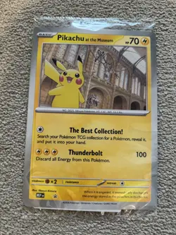 Pikachu At The Museum - Pokemon Natural History Museum Collab Jumbo Card Sealed - Image 1