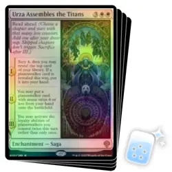 FOIL URZA ASSEMBLES THE TITANS X4 Dominaria United DMU Magic MTG MINT CARD - Image 1