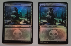 2x Snow-Covered Swamp 281 FOIL NM Kaldheim MTG Magic the Gathering KHM - Image 1
