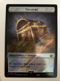 Foretell // Treasure Double-Sided Token (Surge Foil) T Commander: FINAL FANTASY - Image 2