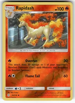 Rapidash SM - Cosmic Eclipse Uncommon,Reverse Holo Pokemon Lightly played - Image 1