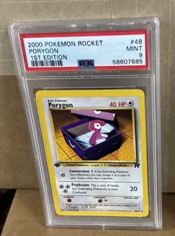 Porygon 2000 Pokemon Rocket #48 1st Edition PSA 9 Mint! - Image 1