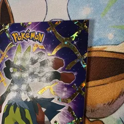 Gold Box Hit Holo Lucario Textured Shinny Database Non-TCG Pokemon Card - Image 4