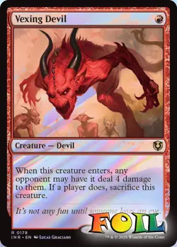 Vexing Devil 178 MTG Innistrad Remastered Rare NP Foil - Image 1