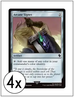 4x Arcane Signet 0333 FFVII, Final Fantasy Commander, Magic MTG NM - Image 1
