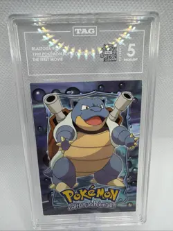 1999 Topps Pokemon Movie Edition E9 Blastoise Graded TAG 5 - Image 2