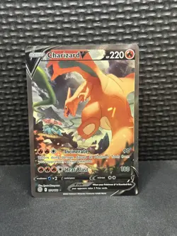 2022 POKEMON SWSH BRILLIANT STARS CHARIZARD V 154/172 ALT ART HOLO RARE NM - Image 1