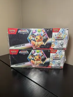 Torn Seal Pokemon Prismatic Evolutions Sams Club Surprise Box Booster Bundle x2 - Image 1