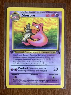 [NM] 1999 Pokemon Fossil Slowbro 1st Edition #43/62 Uncommon - Image 1