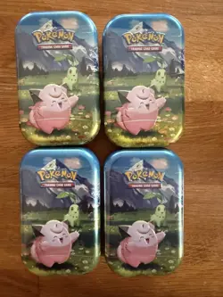 Pokemon TCG: Mega Evolution—Ascended Heroes Mini Tin: Clefairy & Chikorita x 4 - Image 1