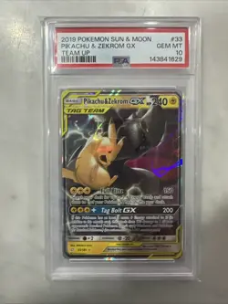 Pokemon TCG Pikachu & Zekrom GX Team Up 33/181 PSA 10 - Image 1