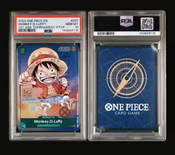 2023 ONE PIECE PROMO #P-037 MONKEY.D.LUFFY 1ST ANNIVERSARY TOURNAMENT PSA 10 - Image 3