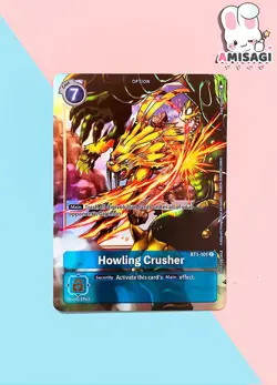 Digimon Trading Card - Howling Crusher BT1-101 C PROMO Karte Alt Art TCG - Image 1