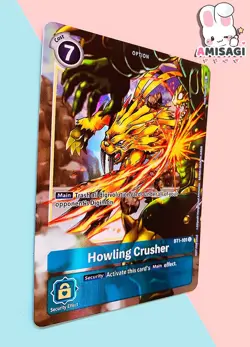 Digimon Trading Card - Howling Crusher BT1-101 C PROMO Karte Alt Art TCG - Image 2