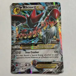 Pokemon M Scizor EX Card Mega Evolution Iron Crusher Holo 77/122 - Image 1