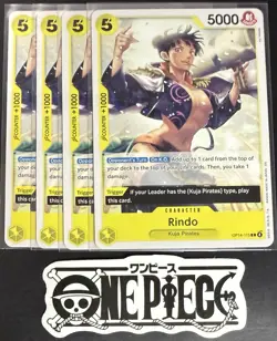 4x One Piece OP14-115 C Rindo - ENG - Regular - Playset - NM/M - Image 1