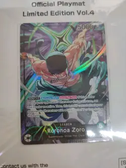 ENGLISH ONE PIECE Official Playmat Limited Edition Vol. 4 Zoro w/Promo-ON HAND - Image 3