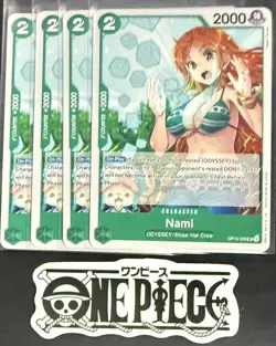 4x One Piece OP10-033 UC Nami - ENG - Regular - Playset - TCG - NM/M - Image 1