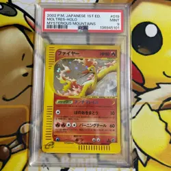 PSA 9 Mint 2002 Moltres 019/088 Holo 1st ED Pokemon e Card Japanese Vintage - Image 1