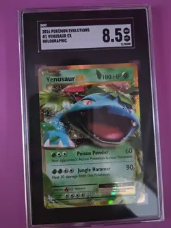 Venusaur Ex 1/108 - 2016 XY Evolutions Rare Full Art Pokemon Card Holo SGC 8.5 - Image 1