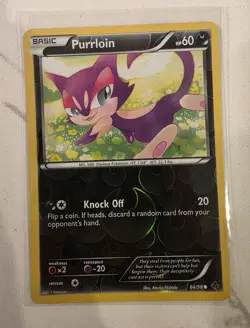 Pokemon - PURRLOIN - 64/98 - Reverse Holo - Emerging Powers - NM - Card - Image 1