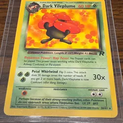 Pokemon Dark Vileplume Team Rocket Rare Unlimited 30/82 English 60 HP - Image 1