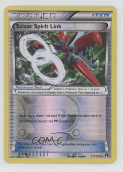 Scizor Spirit Link Reverse Foil Pokemon XY Breakpoint #111 - Image 1