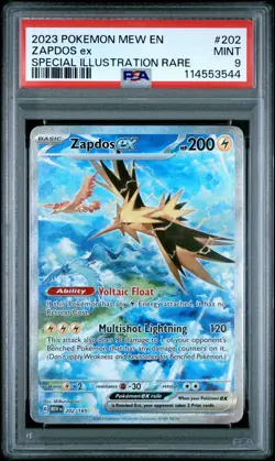 2023 POKEMON MEW EN-151 SPECIAL ILLUSTRATION RARE #202 ZAPDOS EX PSA 9 - Image 1