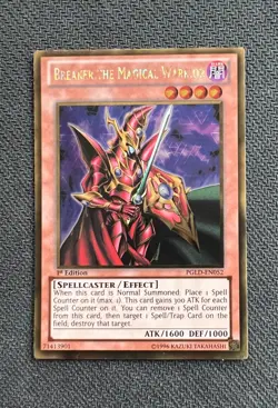 Yugioh Breaker the Magical Warrior 1st Edition Gold Ultra Rare PGLD-EN052 LP/NM - Image 1