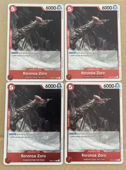 Roronoa Zoro OP04-015 R Holo One Piece Kingdoms Of Intrigue English Playset X4 - Image 1