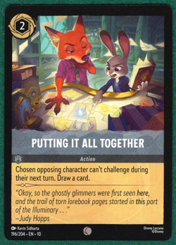 Putting It All Together - Whispers in the Well #196 - Disney Lorcana TCG Card - Image 1