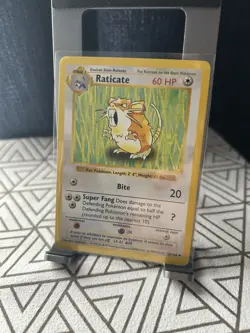 Raticate 40/102 Shadowless Pokemon TCG Base Set LP Vintage 1999 Card - Image 1