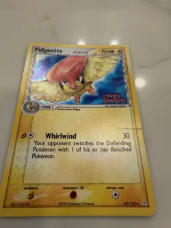 Pidgeotto Stamped Holo 49/110 Pokemon Card 2006 EX Holon Phantoms LP - Image 2