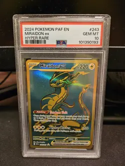 PSA 10 Gem Mint 2024 Pokemon Miradon ex Hyper Rare Card #243 - Image 1
