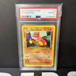 1999 POKEMON BASE SET UNLIMITED #24 CHARMELEON PSA 10 - Image 1