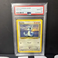 1999 POKEMON BASE SET UNLIMITED #26 DRATINI PSA 10 - Image 1