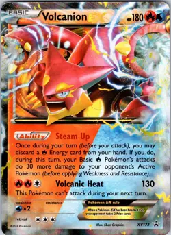 Volcanion EX XY173 XY Promos Pokemon NM Holo - Image 1