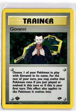 Pokemon TCG Giovanni 18/132 Gym Challenge 1st Edition Holo Rare - Image 1