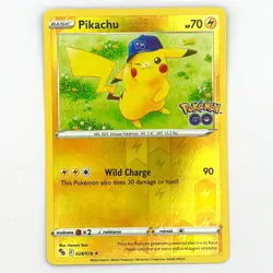 Pokemon TCG Pikachu Pokemon Go 028/078 Reverse Holo Rare - Image 1