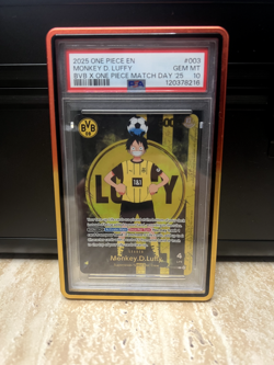 PSA 10 Monkey D Luffy ST13-003 BVB Borussia Dortmund ONE PIECE Matchday Promo EN - Image 1