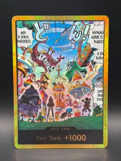 OP14 Gold DON!! Egghead Crisis The Azure Sea's Seven One Piece TCG English - Image 1