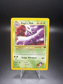 Koga’s Muk 26/132 Gym Challenge Unlimited 2000 Pokemon Card Rare NM - Image 1
