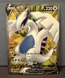 Lugia V (Full Art) 185/195 SWSH12: Silver Tempest Ultra Rare Pokemon Card - Image 1