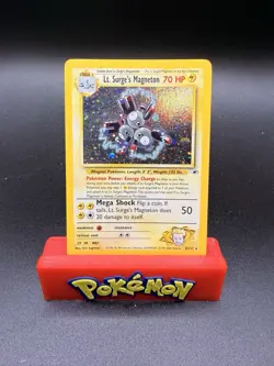 Pokemon TCG Lt. Surge’s Magneton 8/132 Holo Rare Gym Heroes Vintage WOTC LP - Image 1