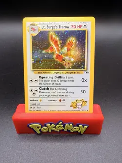 Lt. Surge's Fearow Holo Rare 7/132 Gym Heroes Pokemon English WOTC NM- - Image 1