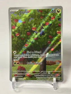 Pokemon TCG Applin 185/167 Illustration Rare Twilight Masquerade NM/M - Image 1